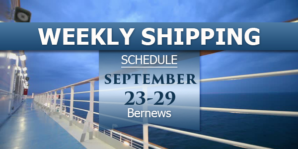 Weekly Shipping Schedule TC September 23- 29 2017