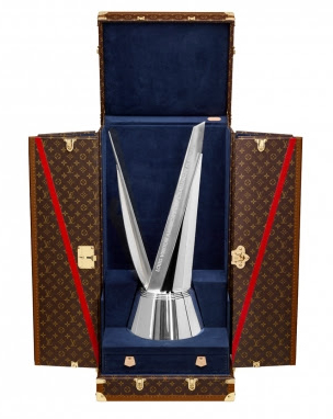 Louis Vuitton America's Cup challenger playoffs trophy and trunk