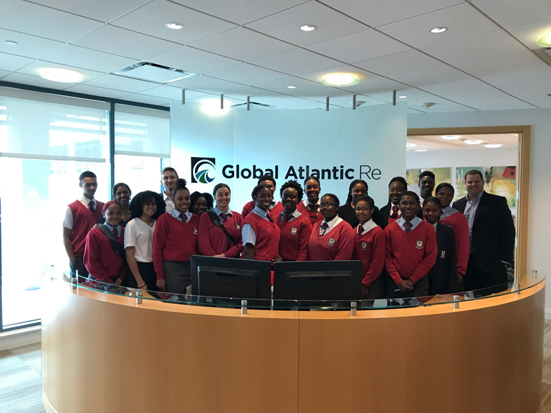 CedarBridge students at Global Atlantic Bermuda May 2017