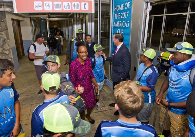 Premier Minister Youth Rugby Team Arrival Bermuda May 2017 (3)
