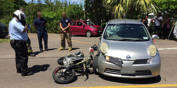 Motorcycle Rider Injured In Collision With Car - Bernews