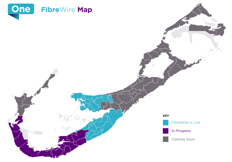 One FibreWire Map Bermuda Aug 2017
