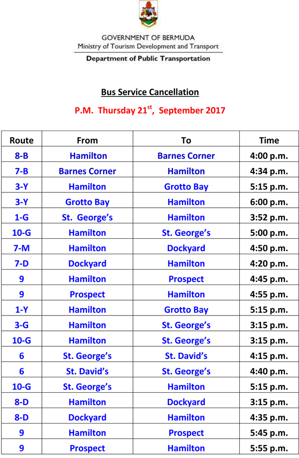 Bus Service Cancellation Thursday 21-9-2017-1