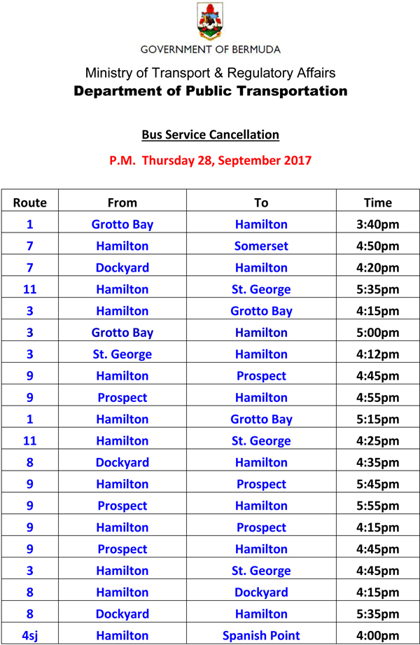 Bus Service Cancellations Thursday 28-9-2017-1