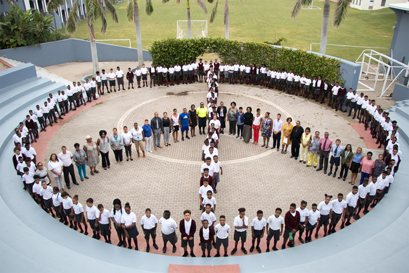Sandys Secondary Middle School Peace Symbol  Bermuda September 18 2017