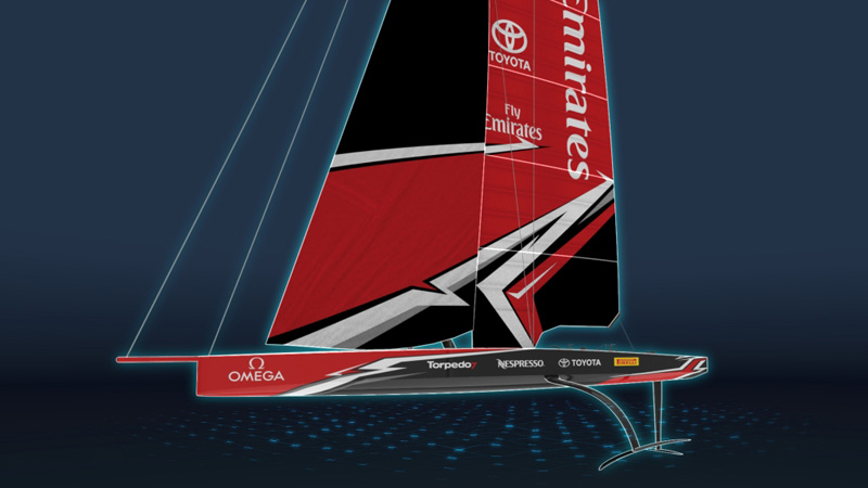 21/11/17- The 36th America's Cup class boat concept of the AC75.