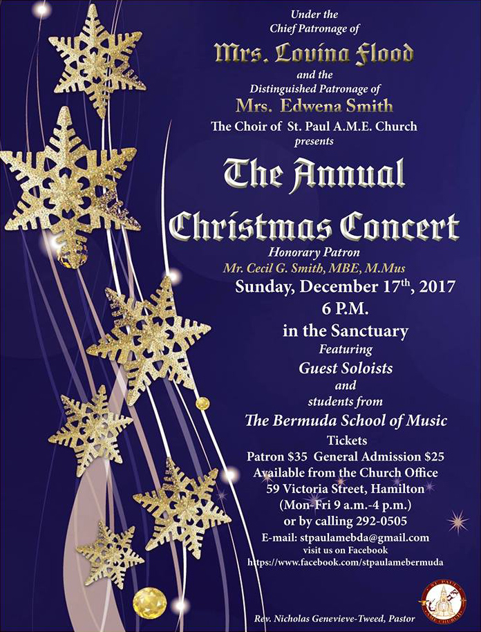 St Paul AME Christmas Concert Bermuda Dec 2017