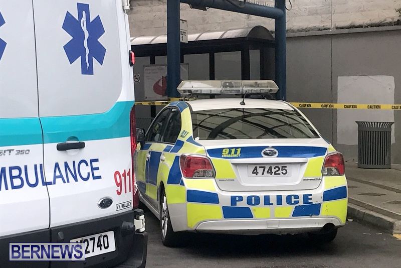 Hamilton Bus Terminal Police Ambulance Bermuda, January 29 2018 (1)