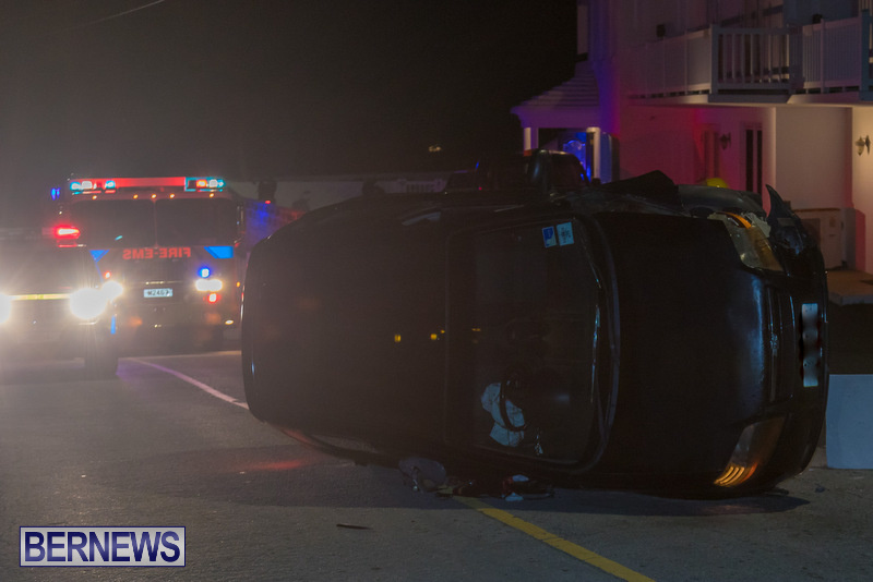 Car On Side Collision Bermuda, February 17 2018 (2)
