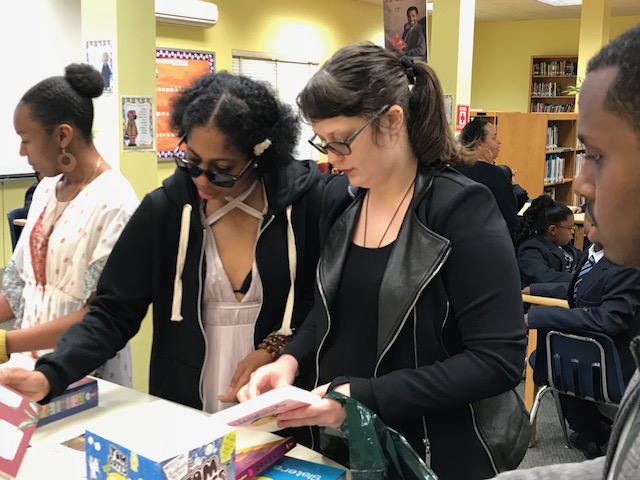 Hamilton Princess donates books to Clearwater Middle School Bermuda Feb 28 2018 (2)