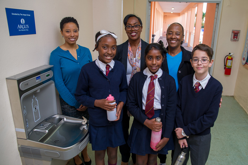Argus Donates Water Stations Bermuda March 2018