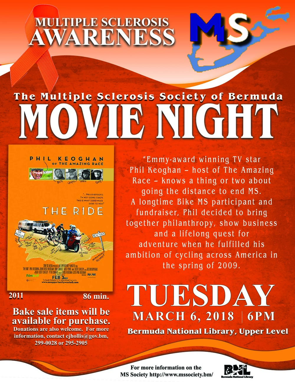 MS Society Film Night The Ride Bermuda March 2 2018