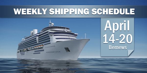 Weekly Shipping Schedule TC April 14-20 2018