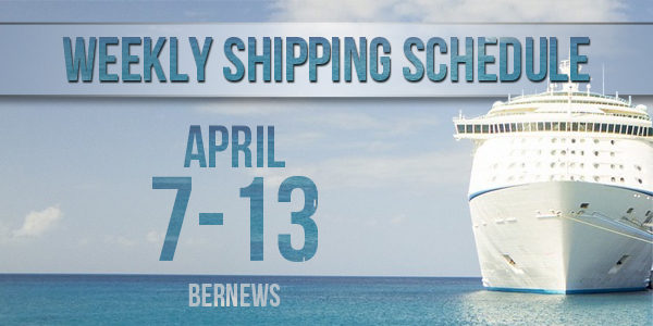 Weekly Shipping Schedule TC April 7 - 13 2018