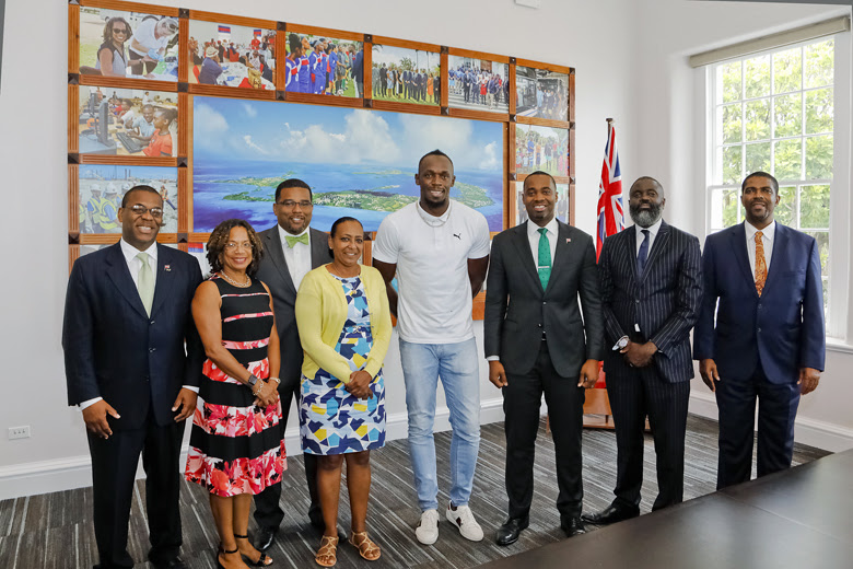 Premier Welcomes Usain Bolt To Cabinet Office Bermuda June 26 2018 (3)