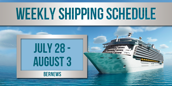 Weekly Shipping Schedule TC July 28 - August 3 2018