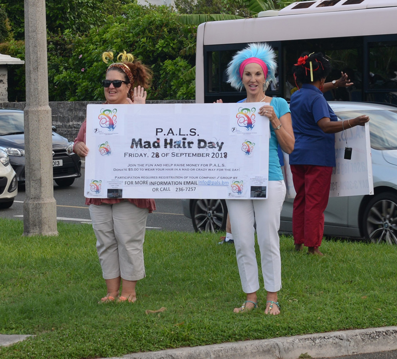 PALS Mad Hair Day Crow Lane Roundabout Bermuda Sept 2018 (1)
