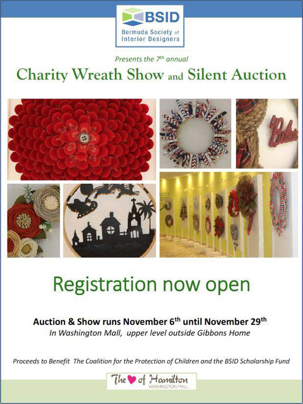 BSID Charity Wreath Show & Silent Auction Bermuda Oct 2018
