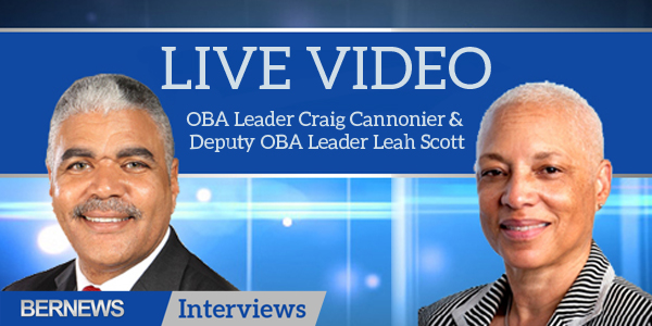 Bernews Interviews Live Video TC Craig Cannonier and  Leah Scott Bermuda Oct 10 2018