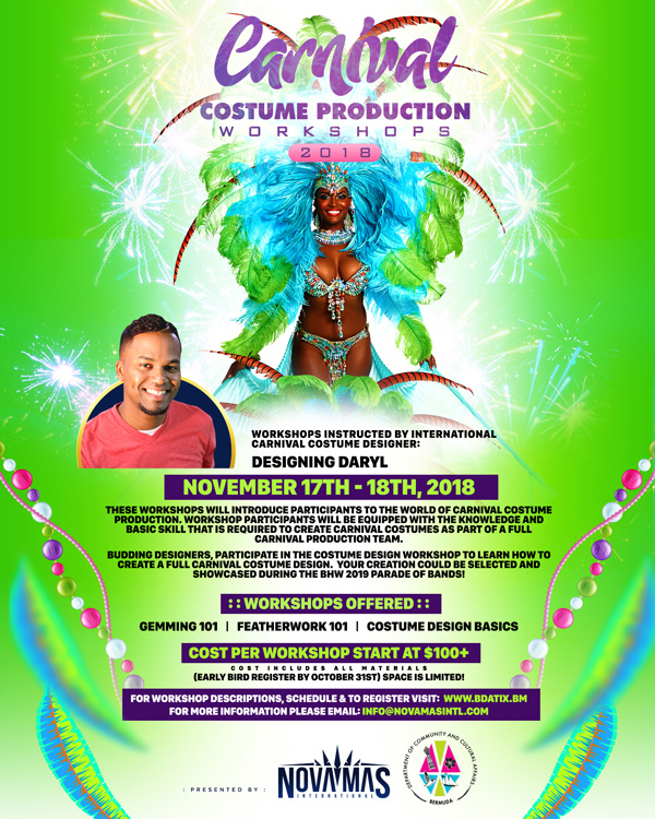 Carnival Costume Production Workshops Bermuda Oct 2018