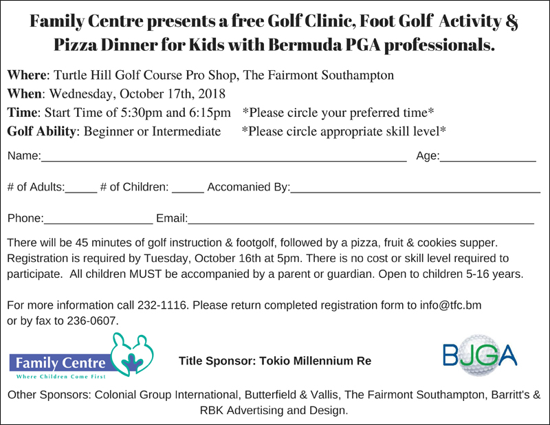 Family Centre presents a free Golf Clinic, Foot Golf Activity &