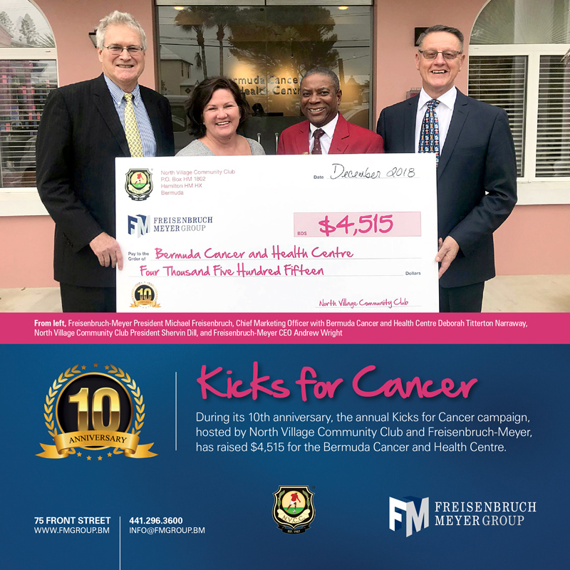 FMG & NVCC Kicks for Cancer Bermuda Dec 2018