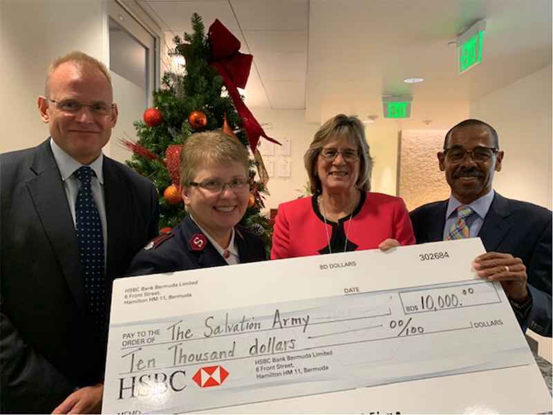 HSBC Donate $10,000 To Salvation Army - Bernews