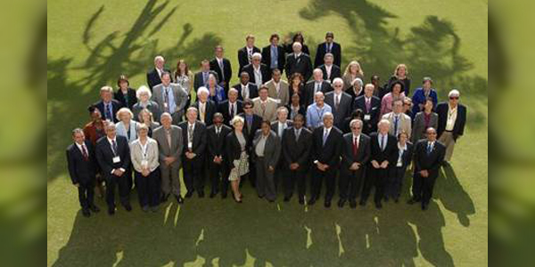 Participants at the initial signing of the Hamilton Declaration in March 2014
