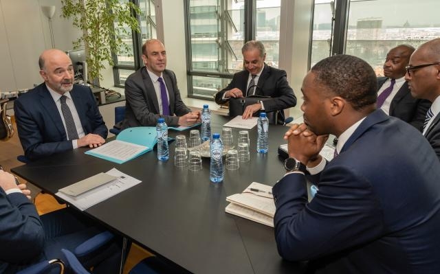 Premier David Burt meets with Pierre Moscovici Bermuda March 2019 (2)