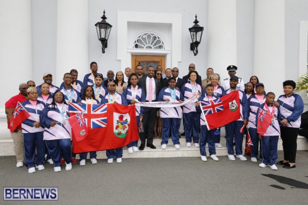 Special Olympians at Cabinet Office Bermuda March 25 2019