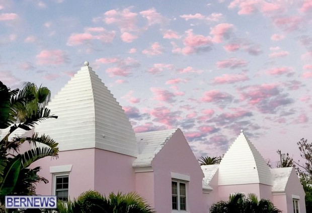 bermuda houses roof generic pink clouds 2323