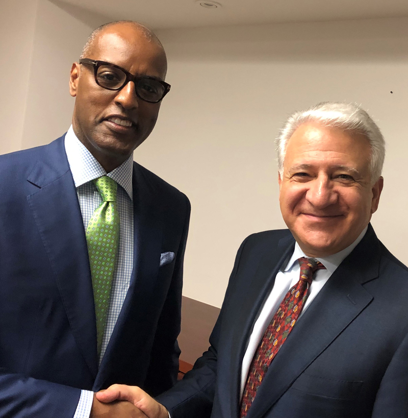 Minister Dickinson and Chair Benchimol Bermuda May 2019
