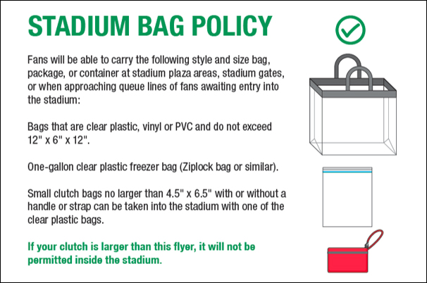 Stadium Bag Policy June 2019