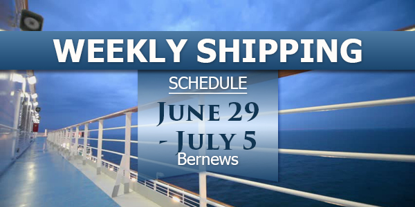 Weekly Shipping Schedule TC June 29 - July 5 2019