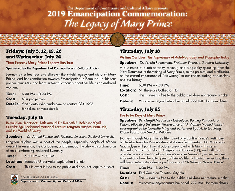 Emancipation Commemoration Bermuda July 2019