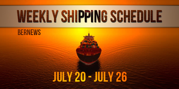 Weekly Shipping Schedule TC July 20 - 26 2019