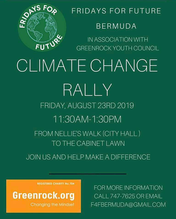 Climate Change Rally Bermuda Aug 2019