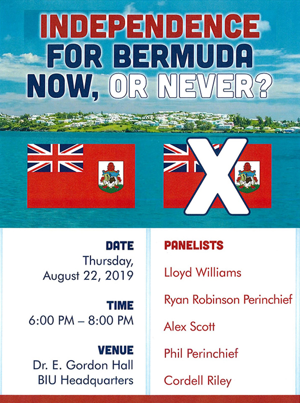 Independence For Bermuda Forum Aug 2019