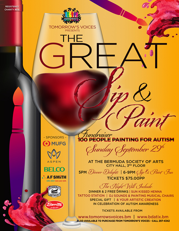 Tomorrow’s Voices The Great Sip & Paint Bermuda Sept 2019