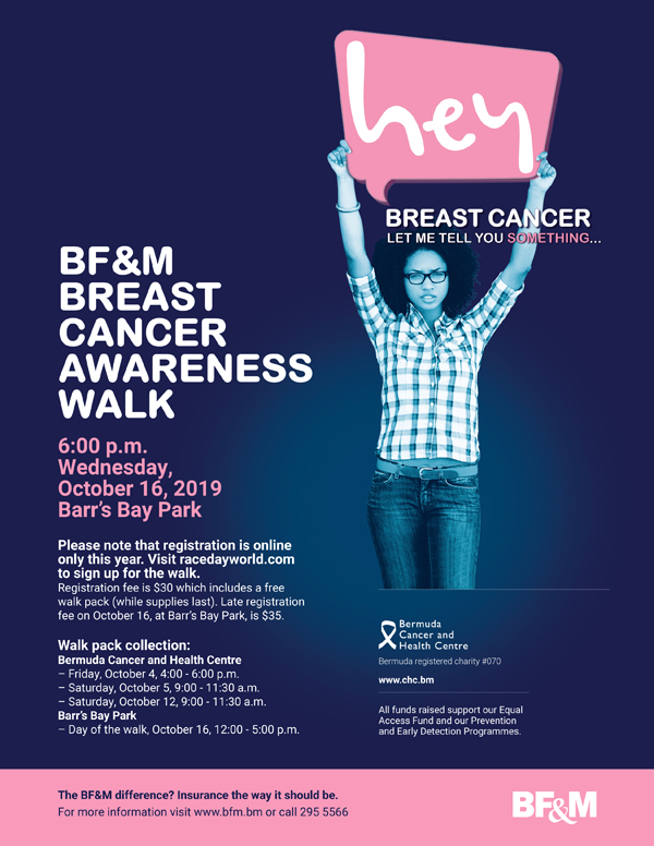 BF&M Breast Cancer Walk Bermuda October 2019