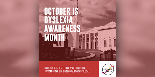 City Hall To 'Turn Red' For Dyslexia Awareness - Bernews