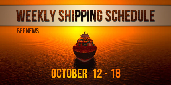 Weekly Shipping Schedule TC Oct 12 - 18 2019