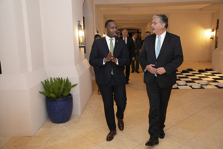Premier David Burt President Vasco Cordeiro Reception at Rosewood Bermuda, November 2 2019 (2)