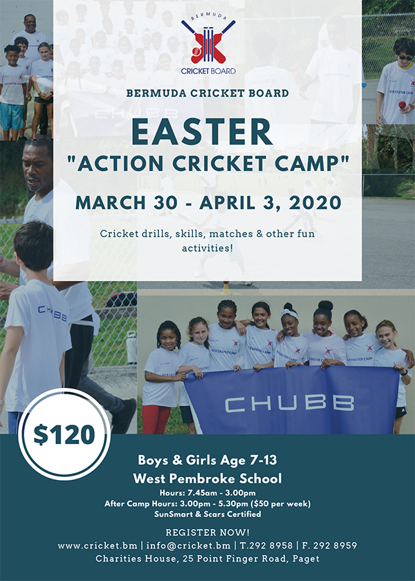 2020 Easter Cricket Camp Flyer