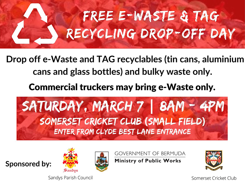 E-Waste & TAG Recycling Day Bermuda March 2020