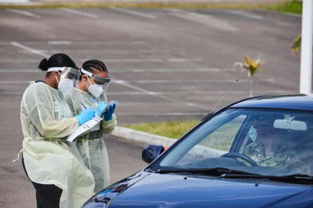 Bermuda drive through testing Covid 19 virus April 2020 (6)