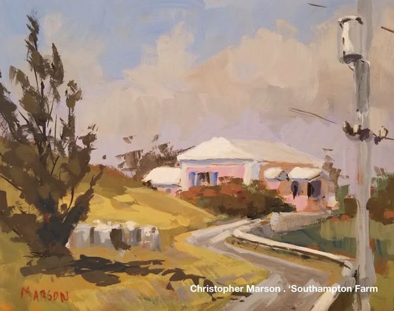 Bermuda Plein Air Christopher Marson . Southampton Farm