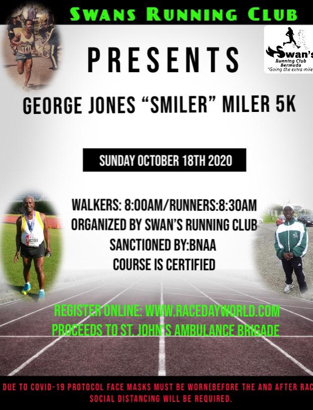George Jones Smiler Miler 5K Bermuda Oct 2020