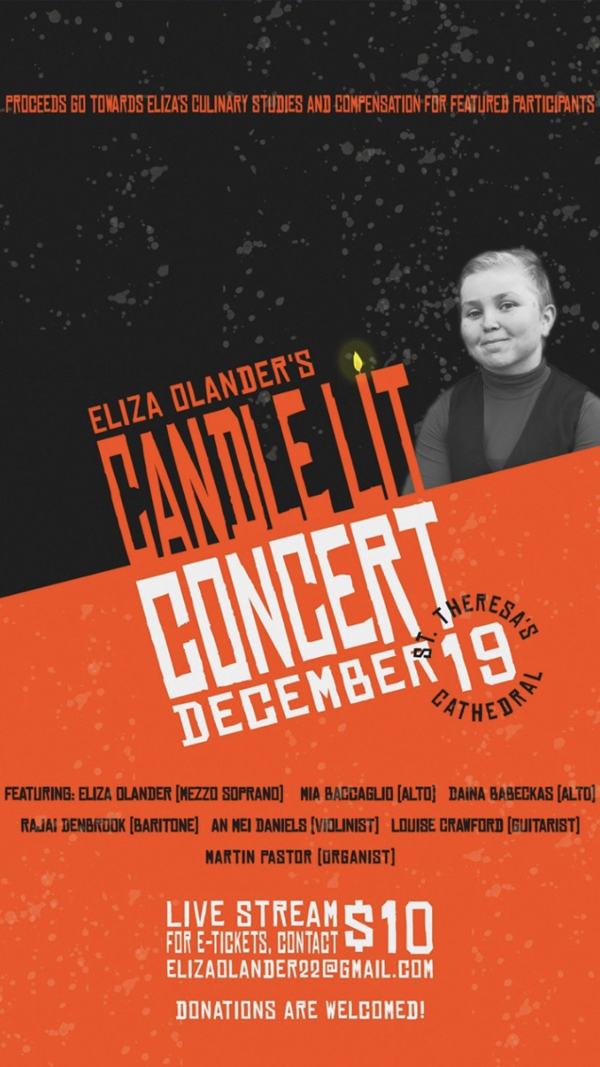 Eliza Olander’s Candle Lit Concert Bermuda Dec 2020