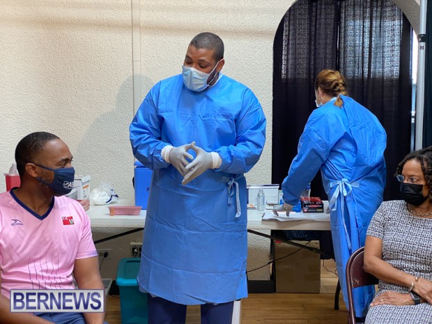 Bermuda officials get first coronavirus vaccine Jan 11 2021 (1)